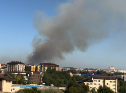 Что за пожар в районе Витязево?