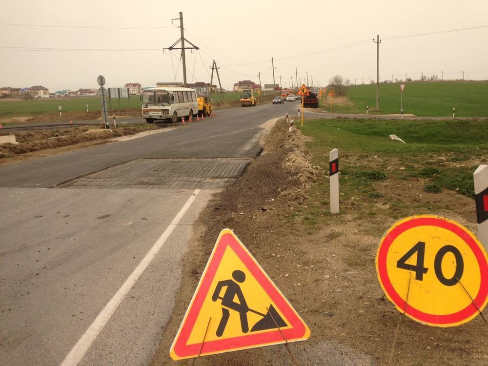 Из-за ремонта дороги в Витязево под Анапой водители вынуждены нарушать ПДД