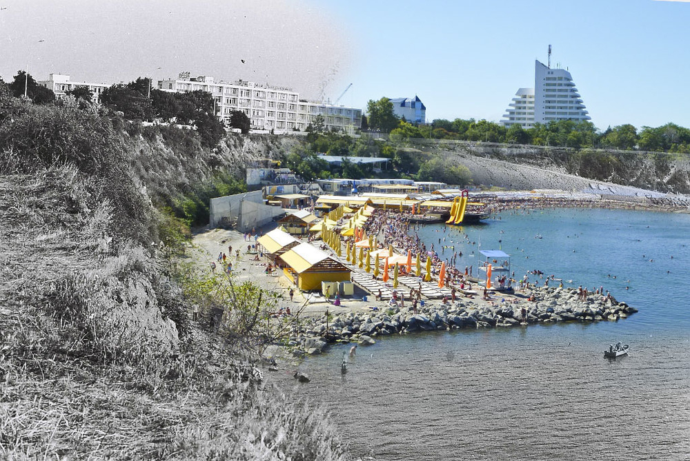 Анапа прежде и сейчас: как выглядел пляж «Малая бухта» в 80-х годах прошлого века