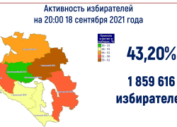 За два дня на Кубани проголосовали 43,2% избирателей, в Анапе в округе №48 более 51%