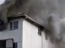 (Видео) Пожар в лодочном кооперативе "Вербино" под Темрюком 15 марта